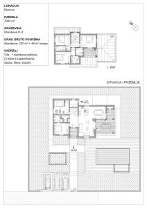 Vila s bazenom u Murvici, nacrti prezentacija